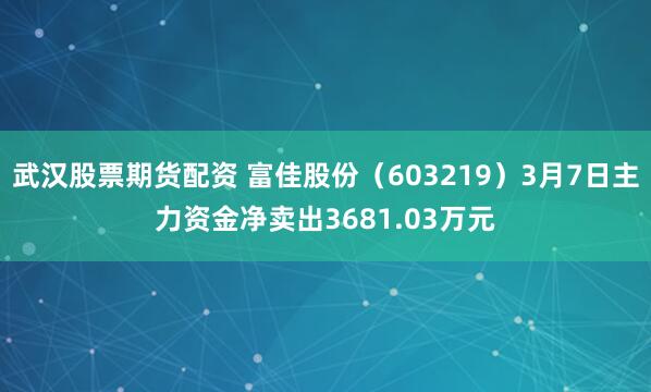 武汉股票期货配资 富佳股份（603219）3月7日主力资金净卖出3681.03万元