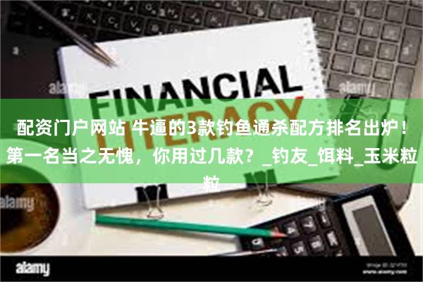 配资门户网站 牛逼的3款钓鱼通杀配方排名出炉！第一名当之无愧，你用过几款？_钓友_饵料_玉米粒